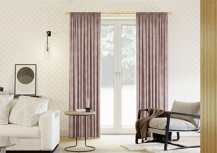 Florence Faux Suede, Petal Pink - Made to Measure Curtains - Image 3